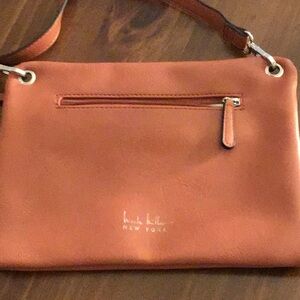 Nicole Miller Orange Crossbody Bag with Modern Minimalist Design